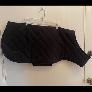 Orvis Quilted Waxed Cotton Dog Jacket in dark Navy Blue - XL